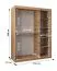 150 cm breiter Kleiderschrank mit 5 Fächern und 2 Türen | Farbe: Sonoma Eiche Abbildung