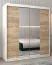 180 cm breiter Kleiderschrank mit 10 Fächern und 2 Türen | Farbe: Sonoma Eiche / Weiß Abbildung