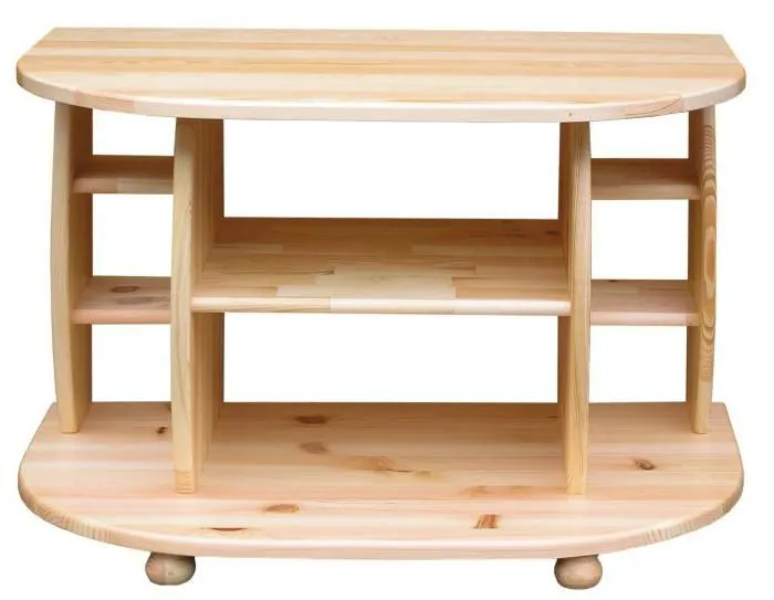 Fernsehtisch Massivholz Farbe: Natur 59x80x48 cm Abbildung
