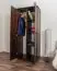 Echtholz-Kleiderschrank, Farbe: Nuss 190x80x60 cm
