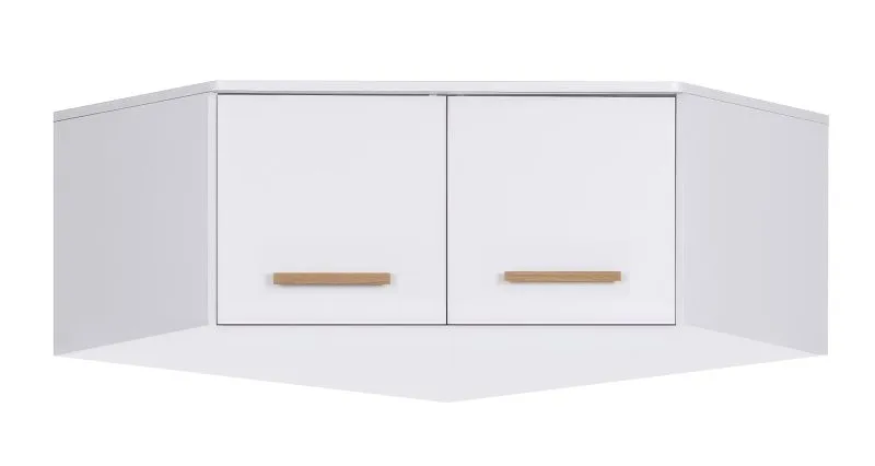 Schrankaufsatz Fafe 16, Farbe: Weiß - Abmessungen: 40 x 91 x 91 cm (H x B x T)
