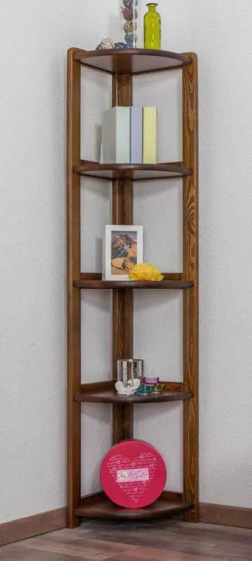 Bücherregal - 30 cm breit, Kiefer Holz-Massiv, Farbe: Eiche Abbildung