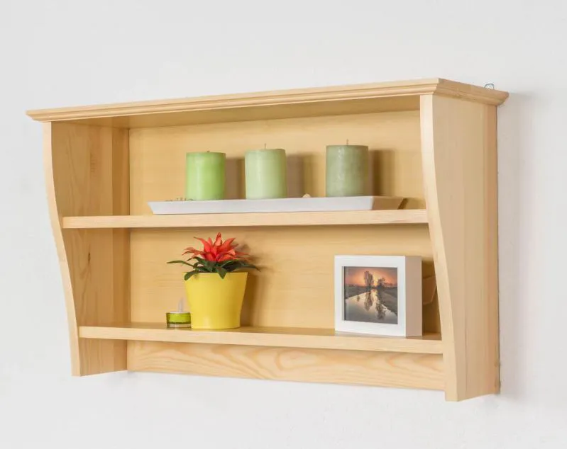 Bücherregal - 81 cm breit, Kiefer Holz-Massiv, Farbe: Natur Abbildung