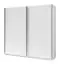Schiebetürenschrank / Kleiderschrank Lamia, Farbe: Weiß - Abmessungen: 207 x 201 x 62 cm (H x B x T)
