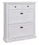Schuhschrank "Veternik" 01, Farbe: Weiß - Abmessungen: 110 x 98 x 28 cm (H x B x T)