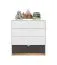Jugendzimmer Kinderzimmer - Set B Mackinac, 3-teilig, Farbe: Weiß / Eiche / Grafit matt, mit Soft-Close System, Griffe: Metall, aus hochwertigen Material, einfaches und modernes Design
