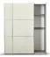 Schiebetürenschrank / Kleiderschrank Sabadell 09, Farbe: Eiche / Beige Hochglanz - 222 x 179 x 64 cm (H x B x T)