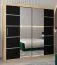 200 cm breiter Kleiderschrank mit 2 Türen | 10 Fächer | Farbe: Sonoma Eiche Abbildung
