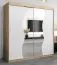 2 Meter breiter Kleiderschrank mit 2 Türen | Farbe: Sonoma Eiche / Weiß Abbildung