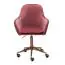 Design Drehstuhl Apolo 117, Farbe: Rosa / Gold, mit angenehm geformter Sitzschale für hohen Komfort