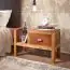 Praktischer Nachttisch aus Sheesham Massivholz, Farbe: Sheesham - Abmessungen: 40 x 60 x 30 cm (H x B x T), mit Schublade & extra Zeitungsfach