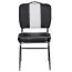 Esszimmerstuhl im Vintage Design, Farbe: Schwarz / Weiß / Chrome, mit gepolsterter Sitzfläche und Rückenlehne
