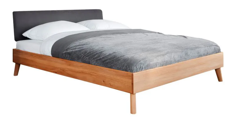 Doppelbett Timaru 03 Kernbuche massiv geölt - Liegefläche: 160 x 200 cm (B x L)