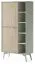 Modernes Regal mit genügend Stauraum Crewe 05, Farbe: Eukalyptus / Eiche - Abmessungen: 160 x 80 x 38 cm (H x B x T)