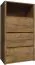 Kommode Selun 21, Farbe: Eiche Dunkelbraun - 103 x 50 x 46 cm (H x B x T)