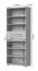 Schrank Garim 48, Farbe: Weiß Hochglanz - Abmessungen: 194 x 76 x 35 cm (H x B x T)