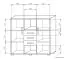 Kommode Kavieng 04, Farbe: Eiche / Weiß - Abmessungen: 110 x 120 x 40 cm (H x B x T)