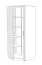 Drehtürenschrank / Eckkleiderschrank Muros 06, Farbe: Eiche Braun - 222 x 87 x 50 cm (H x B x T)