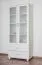 Kleiderschrank Kiefer Vollholz massiv weiß lackiert Columba 02 - Abmessung 195 x 80 x 50 cm