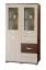 Vitrine Cikupa 26, Farbe: Nuss / Ulme - Abmessungen: 190 x 90 x 40 cm (H x B x T)