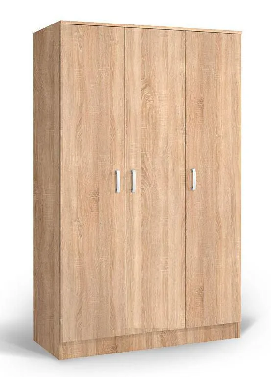 Schlafzimmer - Kleiderschrank, Farbe: Eiche Braun - 200 x 123 x 53 cm (H x B x T) Abbildung