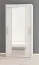 100 cm breiter Kleiderschrank mit 5 Fächern und 2 Türen | Farbe: Weiß Abbildung