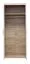 Drehtürenschrank / Kleiderschrank mit zwei Türen Cukarica 02, Farbe: Eiche Grau / Eiche Weiß, ein Fach, eine Kleiderstange, Maße: 202 x 80 x 55 cm