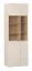 Vitrinenschrank | 2 Glastüren | Farbe: Beige | inkl. LED-Beleuchtung | 12 Fächer | Griffe: Beige | Maße: 70 x 42 x 206 cm | Soft-Close-Funktion