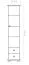 Schrank Kiefer massiv Vollholz weiß Junco 36 - Abmessungen: 195 x 45 x 42 cm (H x B x T)