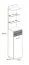 Garderoben Kommode Sviland 12, Farbe: Eiche Wellington / Weiß - Abmessungen: 200 x 40 x 35 cm (H x B x T), mit LED-Beleuchtung