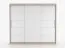 2,5 Meter breiter Kleiderschrank / Schiebetürenschrank Eiche / Weiß | Cevennen 04 | 218 x 250 x 61 cm | 3 Türen | 12 Fächer | Front in Holzoptik