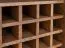 Kommode / Weinregal Salleron 18, Eiche massiv geölt, Farbe: Tabacco, zwei Holzschiebetüren, Maße: 101 x 101 x 45 cm, 16 Fächer