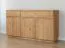 Kommode | Massivholz | Eichenholz geölt | 3 Türen | 2 Schubladen | Soft-Close Funktion | 157 x 40 x 85 cm | 4 Fächer | Push-to-open Funktion