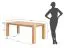 Esstisch Gijou 02, aus massiven Eichenholz, geölte Oberfläche, vier Standbeine, Tischplatte 4 cm dick, Maße: 75 x 180 x 90 cm, elegant und funktional