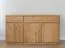 Kommode | Massivholz | Eichenholz geölt | 3 Türen | 2 Schubladen | Soft-Close Funktion | 157 x 40 x 85 cm | 4 Fächer | Push-to-open Funktion
