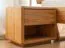 Nachtkommode | Massivholz | Eichenholz geölt | Push-to-open Funktion | 1 Schublade | Soft-Close Funktion | 1 offenes Fach | 50 x 39 x 45 cm