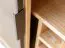 Vitrine / Weinregal Salleron 09, Wildeiche massiv geölt, Farbe: Natur / Schwarz - Abmessungen: 101 x 101 x 45 cm (H x B x T)