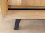 Vitrine / Weinregal Salleron 09, Wildeiche massiv geölt, Farbe: Natur / Schwarz - Abmessungen: 101 x 101 x 45 cm (H x B x T)