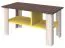 Wohnzimmer Komplett - Set A Kerema, 5-teilig, Farbe: Nuss / Ulme / Gelb