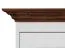 Kommode Gyronde 04, Kiefer massiv Vollholz, Farbe: Weiß / Walnuss - 85 x 167 x 45 cm (H x B x T)
