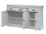 Kommode Jabron 01, Kiefer massiv Vollholz, weiß lackiert - 88 x 140 x 43 cm (H x B x T)
