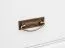 Kommode Jabron 10, Kiefer massiv Vollholz, Farbe: Weiß / Kiefer - 83 x 107 x 42 cm (H x B x T)