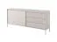 Lange Kommode / Sideboard mit drei Schubladen Balta 03, vier Fächer, Push-to-open Funktion, Farbe: Beige, Maße: 81 x 187 x 39,5 cm, ABS-Kantenschutz