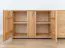 TV-Kommode Sienne 08 mit 60 x 185 x 43,5 cm, 4 Türen, 2 Holzeinlegeböden, Wildeiche massiv, geölt, gebürstet, push to open System, inkl. LED, 6 Fächer