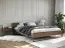Einzelbett Amru 04 in Eiche rauchig, geöltes und hochwertiges Massivholz, Liegefläche: 140 x 200 cm, zeitlos und elegant, 91 x 149 x 210 cm