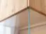 Hängevitrine Rania 11 aus Massiv- und Stirnholz Eiche, 142 x 43 x 33 cm, 1 Tür, 4 Einlegeböden, 5 Fächer, inkl. LED-Beleuchtung, Soft-Close, Metallgriffe