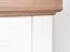 Sitzbank mit Stauraum / Schuhschrank Lotofaga 03, Farbe: Weiß / Walnuss - 51 x 65 x 38 cm (H x B x T)