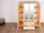 Garderobenschrank Massivholz, Farbe: Natur 190x160x60 cm