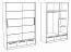 Schiebetürenschrank / Kleiderschrank Sidonia 08, Farbe: Eiche weiß / Anthrazit - Abmessungen: 220 x 149 x 62 cm (H x B x T)