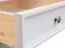 Schreibtisch Gyronde 23, Kiefer massiv Vollholz, Farbe: Weiß / Eiche - 77 x 155 x 53 cm (H x B x T)